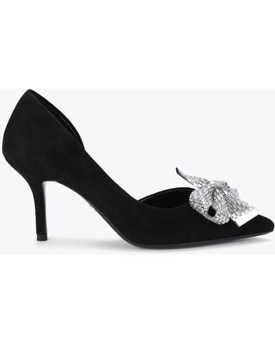Carvela Kurt Geiger Regal Bow Stiletto Court Shoes - Black