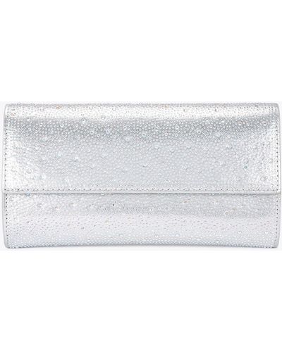 Carvela Kurt Geiger Clutch Bag Silver Synthetic Ascot - White