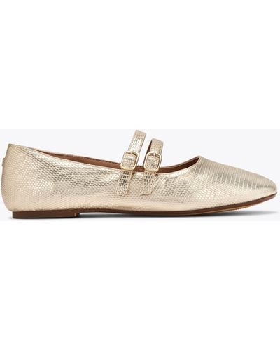 KG by Kurt Geiger Flats Gold Synthetic Magic - White