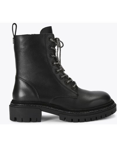 Carvela Kurt Geiger Boots Leather Dazzle - Black