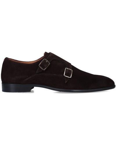 KG by Kurt Geiger Brown Suede Leather Monk Shoes
