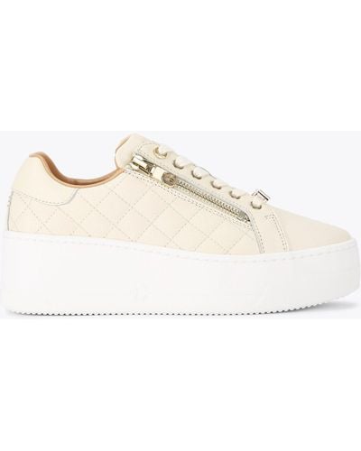 Carvela Kurt Geiger Trainers Cream Leather Connected - Natural