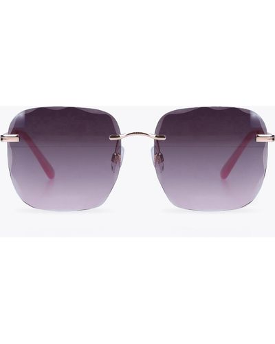 Carvela Kurt Geiger Purple Tinted Frameless Sunglasses