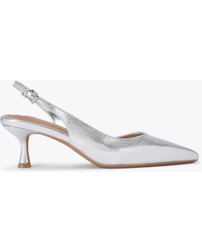 KG by Kurt Geiger Heels Silver Synthetic Aria - White