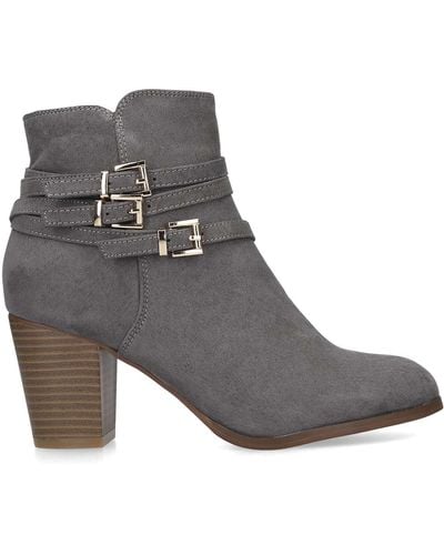 Miss Kg Taupe Block Heel Ankle Boots - Brown