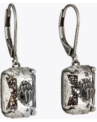 Kurt Geiger Kurt Geiger Jewellery Earrings Silver Crystal Droplet - White