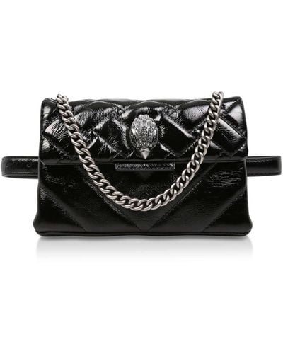 Kurt Geiger Patent Leather Kensington Belt Bag - Black