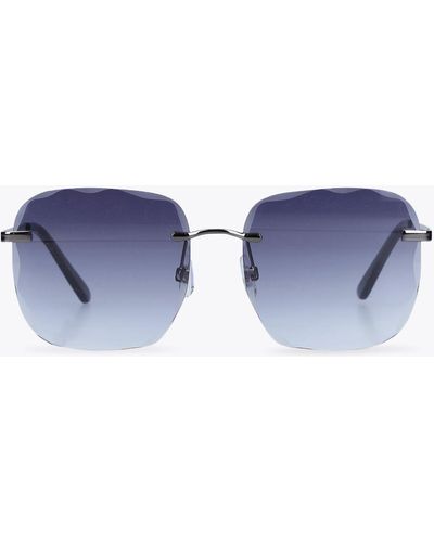 Carvela Kurt Geiger Blue Tinted Frame Less Sunglasses