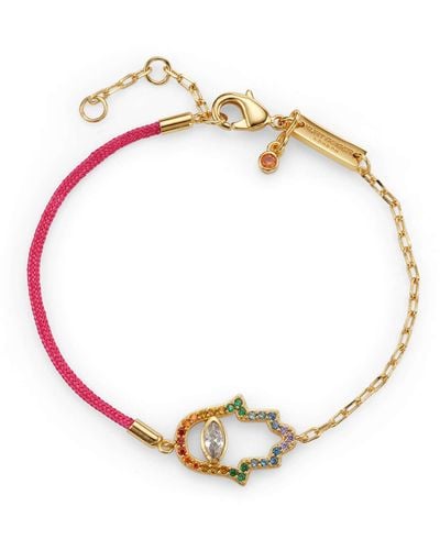 Kurt Geiger Women's Bracelet Gold Chain Hamsa String Bracelet - Metallic
