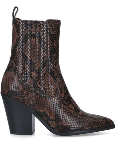 ALDO Drerissa Snakeskin-print Ankle Boots - Brown