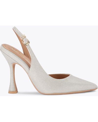 KG by Kurt Geiger Heels Silver Fabric Synthetic Aria - White