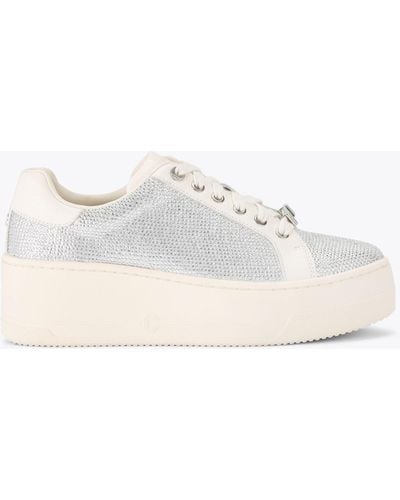Carvela Kurt Geiger Sneakers Silver Synthetic Connected Jewel - White