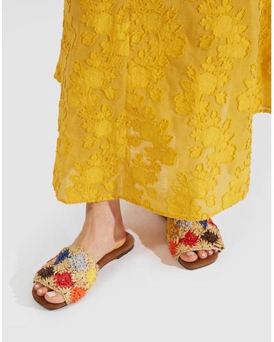 La DoubleJ Crochet Sandal - Yellow
