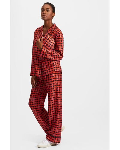 La DoubleJ Silk Pajama - Red