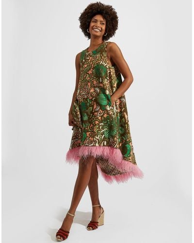 La DoubleJ La Scala High Dress (With Feathers) - Green