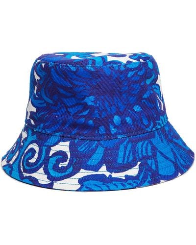 La DoubleJ Bucket Hat Stitched - Blue