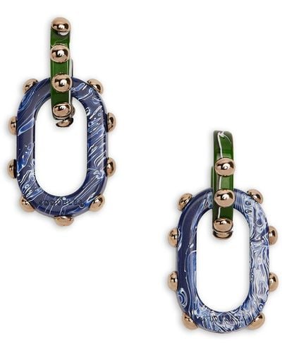 La DoubleJ Nefertiti Double Earrings - Blue