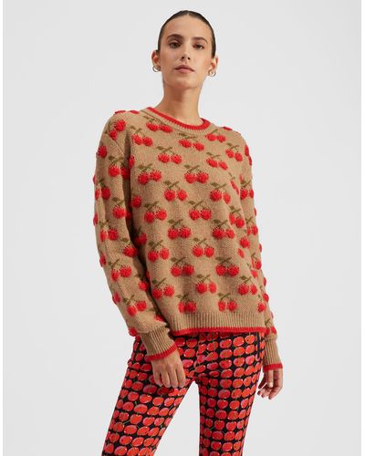 La DoubleJ Cherry Sweater - Red