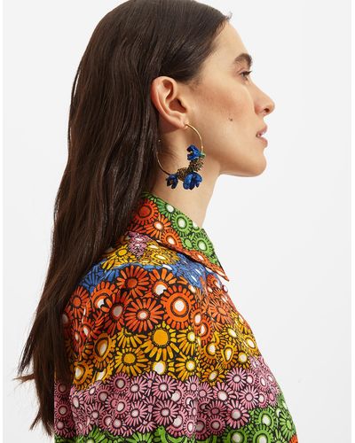 La DoubleJ Flora Hoops Earrings - Multicolor