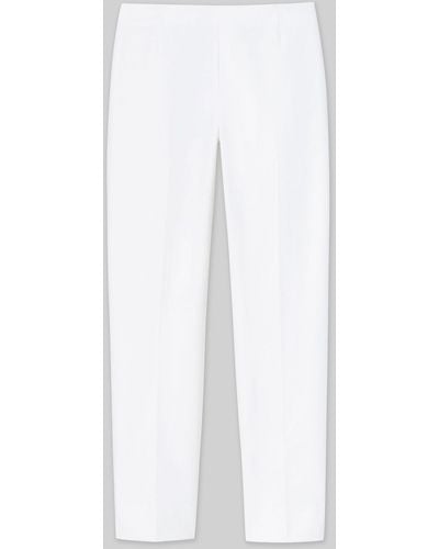 Lafayette 148 New York Petite Jodhpur Cloth Cropped Bleecker Pant - White