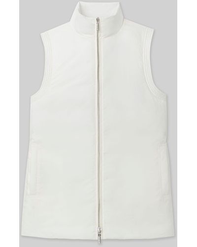 Lafayette 148 New York Plus-size Recycled Poly Quilted Reversible Puffer Vest - White