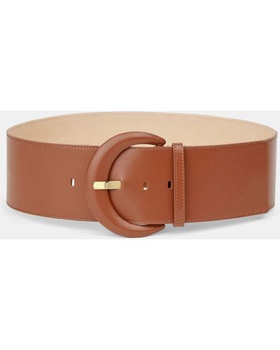 Lafayette 148 New York Soft Calfskin Leather Buckle Belt - White