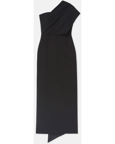 Lafayette 148 New York Responsible Finesse Crepe Convertible Scarf Dress - Black
