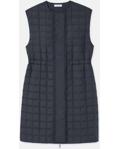 Lafayette 148 New York Plus-size Recycled Poly Quilted Reversible Vest - Blue