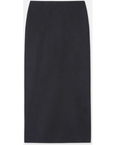 Lafayette 148 New York Boiled Wool-cashmere Jersey Pencil Skirt - Black