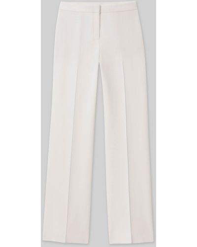 Lafayette 148 New York Plus-size Dalton Pant In Kindwool Nouveau Crepe - White