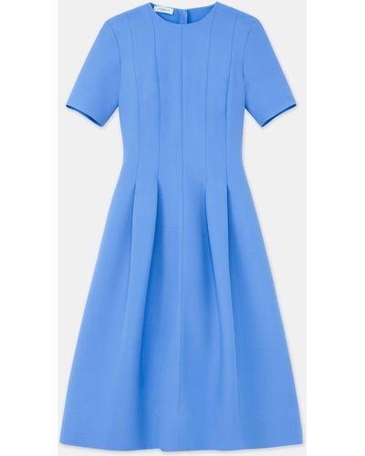 Lafayette 148 New York Plus-size Woolsilk Crepe Dress - Blue