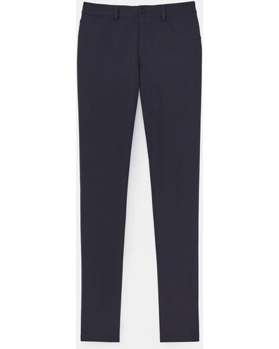 Lafayette 148 New York Petite Acclaimed Stretch Mercer Pant - Blue
