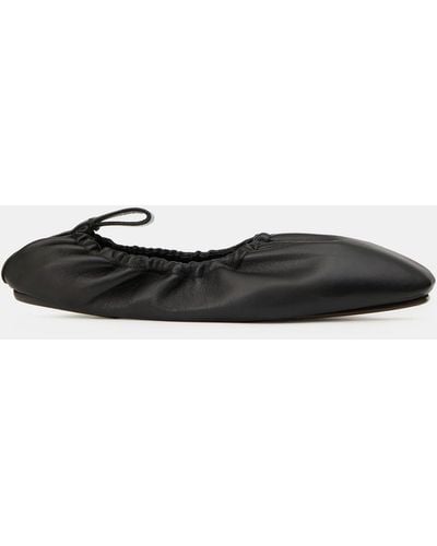 Lafayette 148 New York Nappa Leather Packable Ballet Flat-black-34.5-b - White