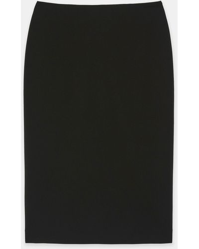 Lafayette 148 New York Plus-size Finesse Crepe Pencil Skirt - Black
