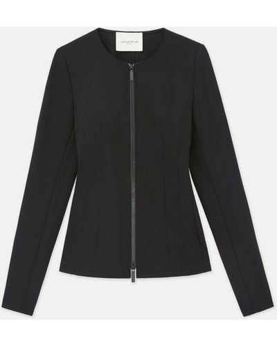 Lafayette 148 New York Plus-size Acclaimed Stretch Fitted Jacket - Black