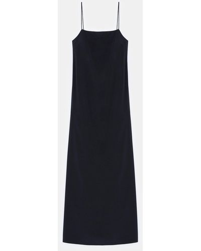 Lafayette 148 New York Organic Silk Georgette A-line Slip Dress - Black