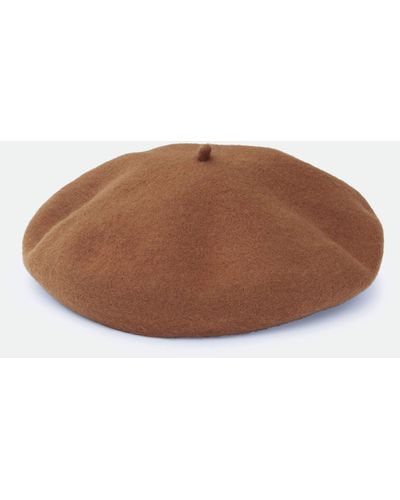 Lafayette 148 New York Felted Wool Beret - Brown