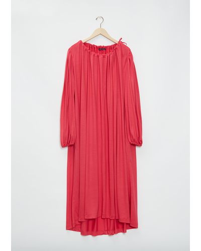 Sofie D'Hoore Dulcina Puff Sleeve Wool Dress - Red