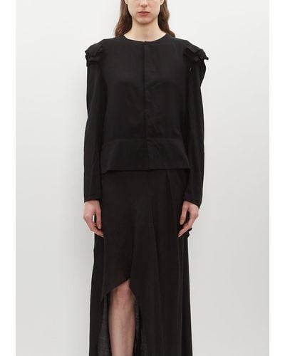 Yohji Yamamoto Folded Collar Jacket - Black