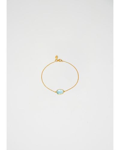 Pippa Small Light And Space Single Stone Bracelet - White