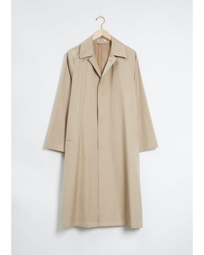 AURALEE Twill Trench Coat - Natural
