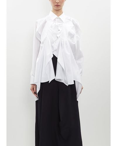 Comme des Garçons Cotton Broad Blouse - White