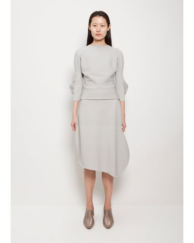 Issey Miyake Concretion Rayon Nylon Blend Shirt - Gray