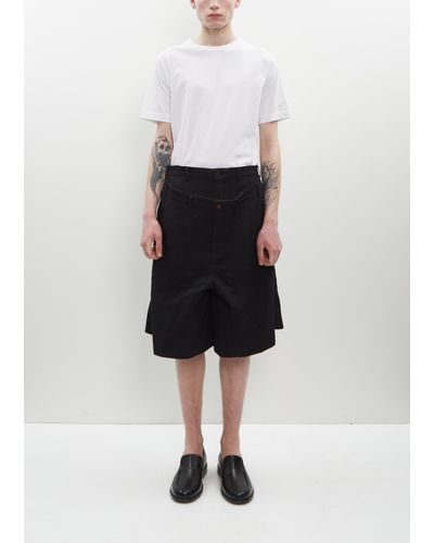 Comme des Garçons Layered Shorts - White