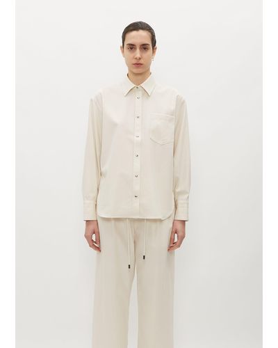 Maria McManus Organic Cotton Snap Shirt - White