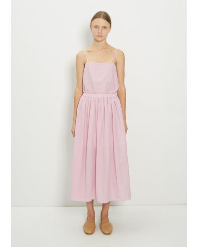 Sara Lanzi Viscose Blend Gathered Skirt - Pink