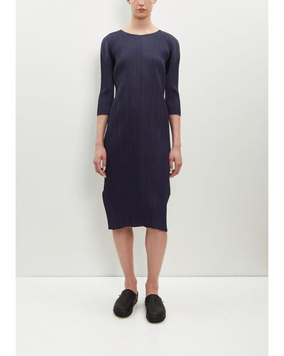 Pleats Please Issey Miyake Monthly Colors: June Dress - Blue