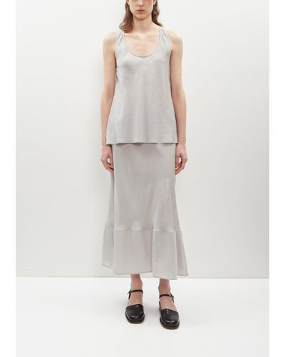Lemaire Bias Cut Long Skirt - White