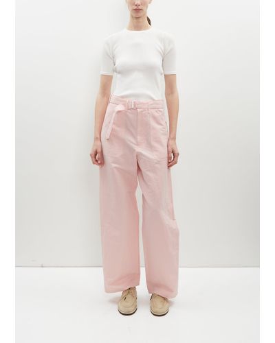 AURALEE High Density Finx Linen Weather Pants - Pink