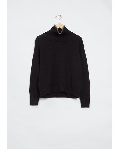 MHL by Margaret Howell Loose Roll Neck Sweater - Black